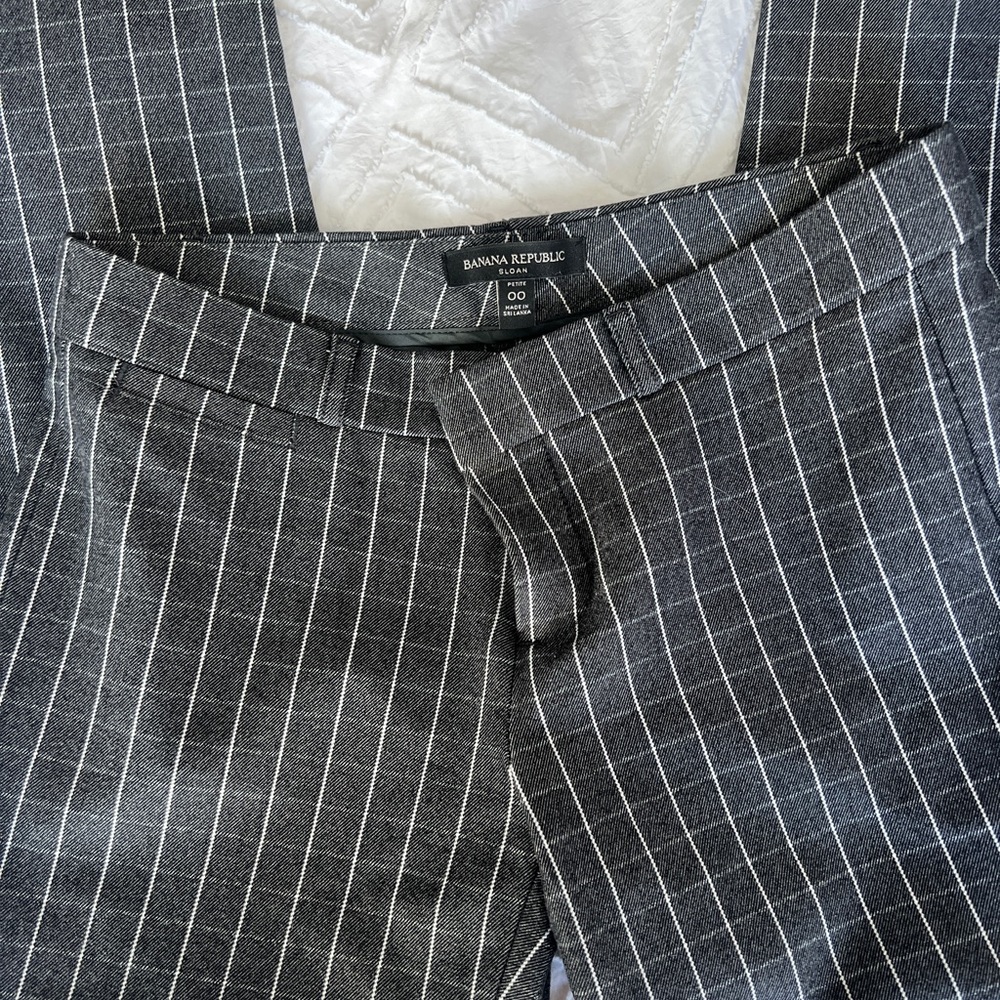 Banana Republic Charcoal Pinstripe Trousers